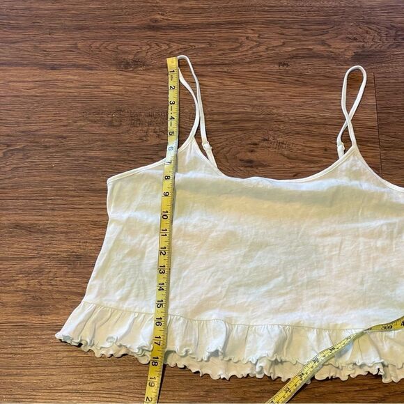 NWT American Eagle Tie Dye Cropped Ruffled Tank Top Mint Green Size Large - Picture 11 of 11